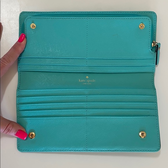 Kate Spade Tiffany Blue Snap Wallet PXRU 3896 - Picture 2 of 5